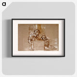 Troy Triptych - Study of Two Putti - エドワード バーン ジョーンズ Poster.