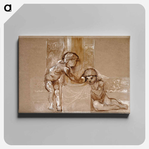 Troy Triptych - Study of Two Putti - エドワード バーン ジョーンズ Canvas.