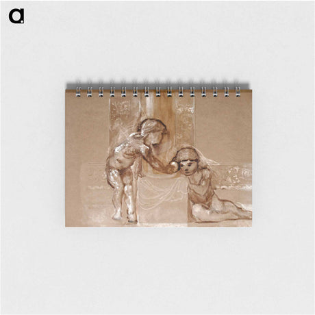アートメモ帳-Troy Triptych - Study of Two Putti - エドワード バーン ジョーンズ Memo.