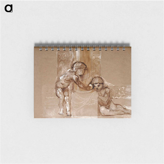 アートメモ帳-Troy Triptych - Study of Two Putti - エドワード バーン ジョーンズ Memo.