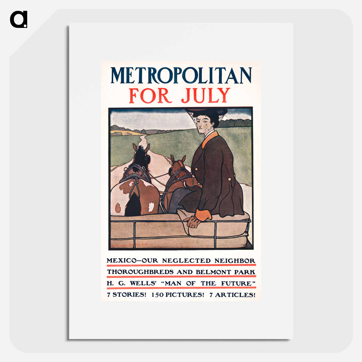 Metropolitan for July - Edward Penfield Poster.