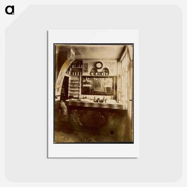 アートポストカード-Intérieur de café
 - ウジェーヌ アジェ Postcard.