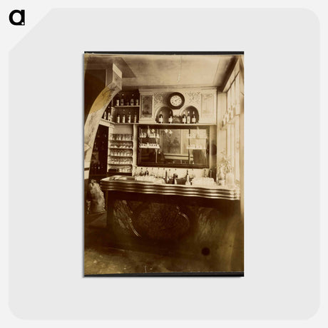 アートポストカード-Intérieur de café
 - ウジェーヌ アジェ Postcard.
