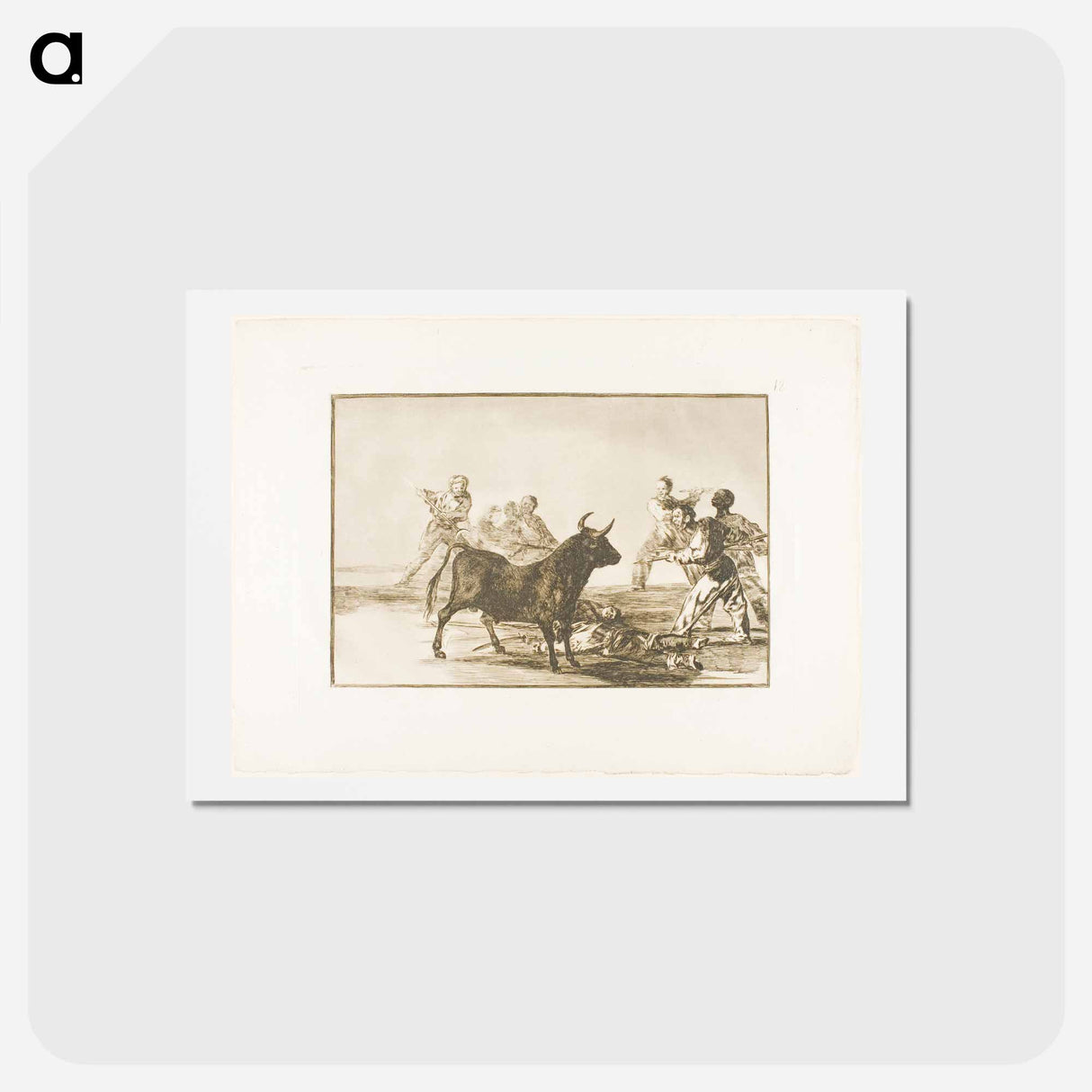 アートポストカード-The Art of Bullfighting - フランシスコ デ ゴヤ Postcard.