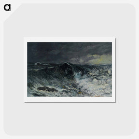 アートポストカード-The Wave - ギュスターヴ クールベ Postcard.