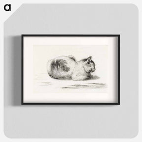 アートポスター-Reclining cat - ジャン ベルナール Poster.