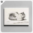 アートパネル-Reclining cat - ジャン ベルナール Canvas.