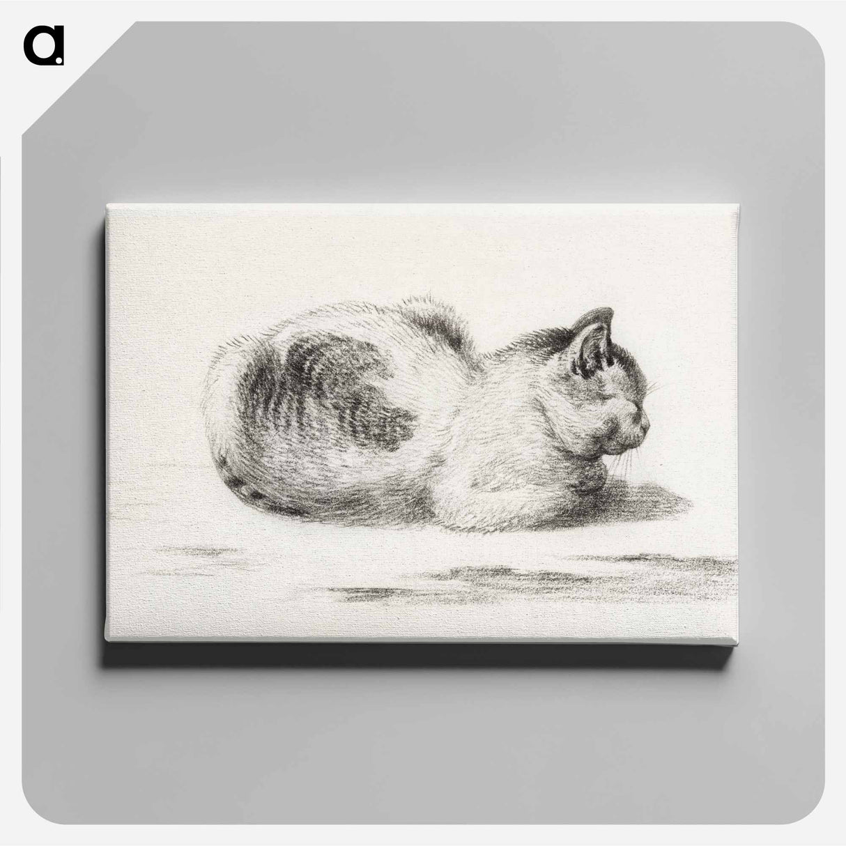 アートパネル-Reclining cat - ジャン ベルナール Canvas.