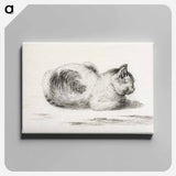 アートパネル-Reclining cat - ジャン ベルナール Canvas.