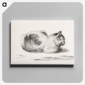 アートパネル-Reclining cat - ジャン ベルナール Canvas.