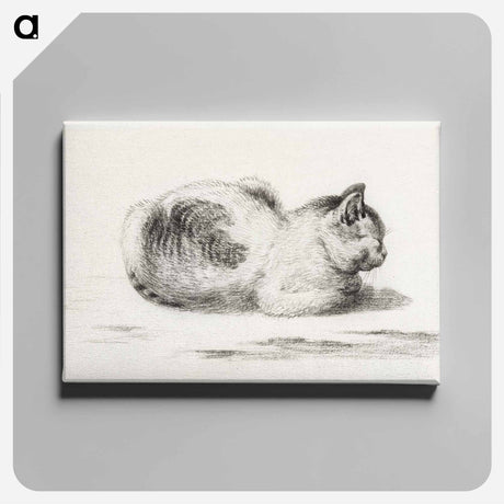 アートパネル-Reclining cat - ジャン ベルナール Canvas.