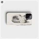 Reclining cat - Jean Bernard Phone Case.