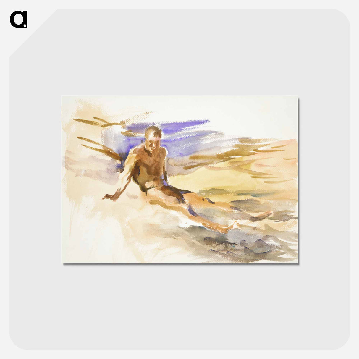 アートポストカード-Bather, Florida - ジョン シンガー サージェント Postcard.