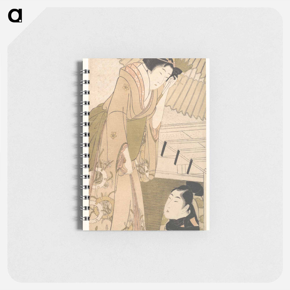 Landing-stage in the Snow - 喜多川 歌麿 Memo.