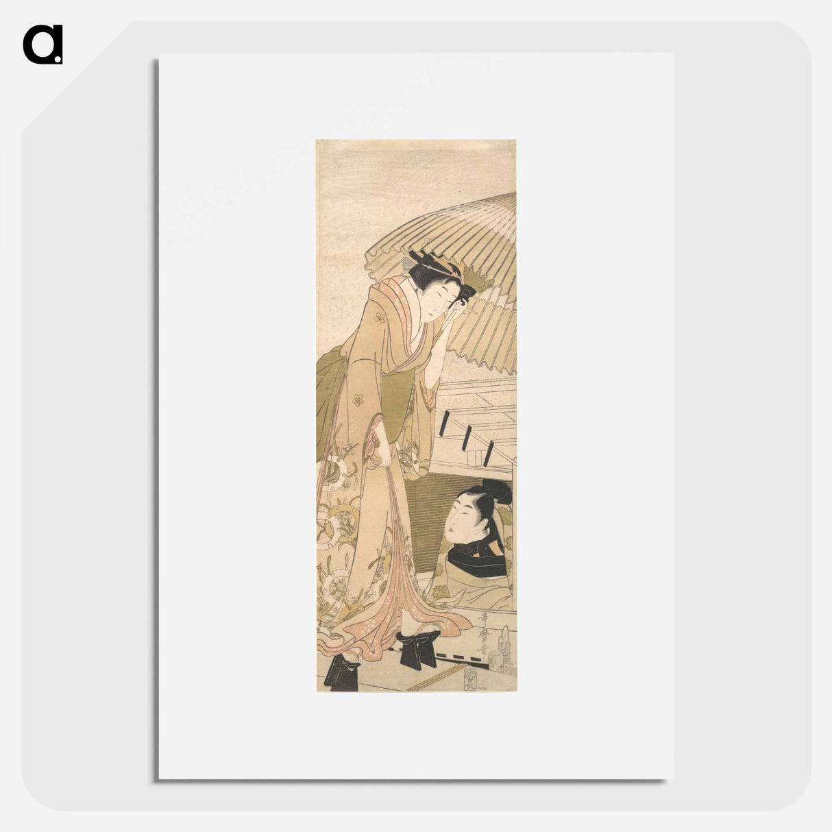 アートポスター-Landing-stage in the Snow - 喜多川 歌麿 Poster.
