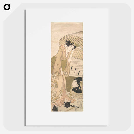 アートポスター-Landing-stage in the Snow - 喜多川 歌麿 Poster.