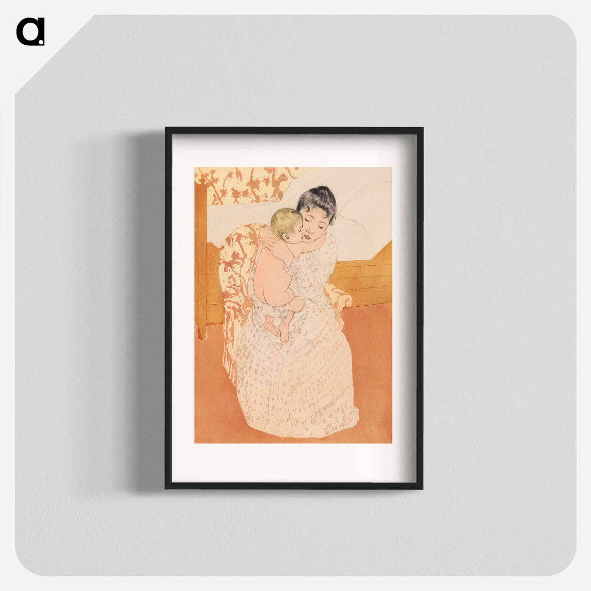 Maternal Caress - Mary Cassatt Poster.