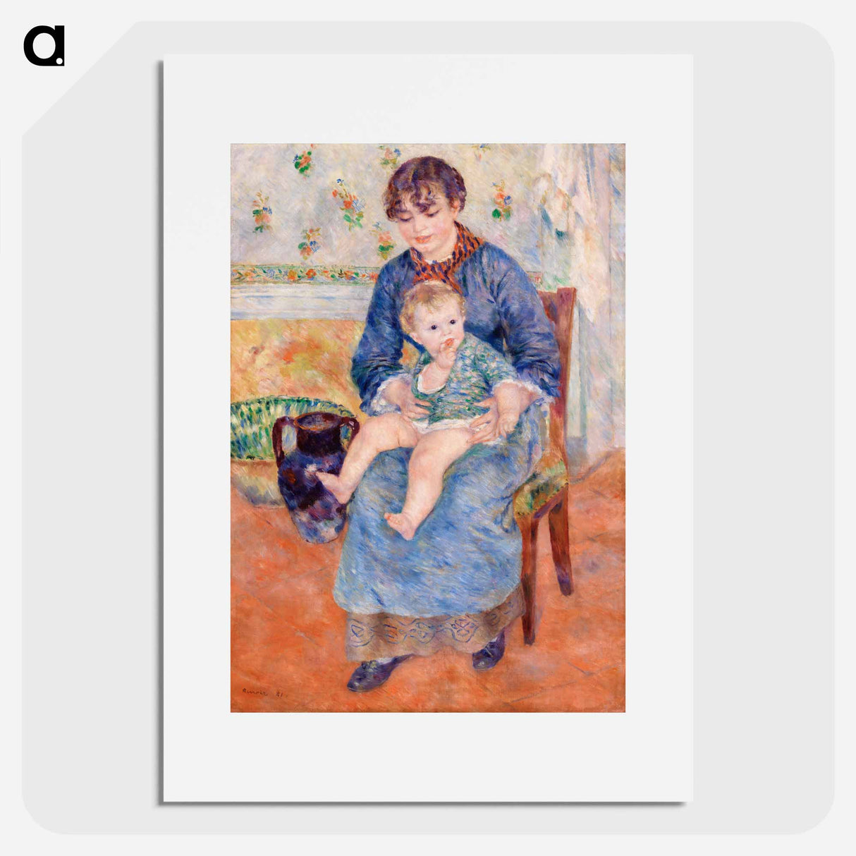 Young Mother - Pierre-Auguste Renoir Poster.