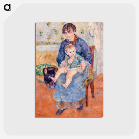 アートポストカード-Young Mother - ピエール オーギュスト ルノワール Postcard.