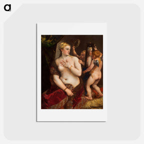 アートポストカード-Venus in Front of the Mirror - ティツィアーノ ヴェチェッリオ Postcard.