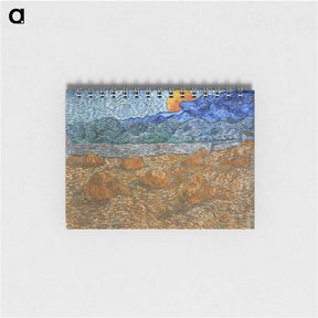 アートメモ帳-Landscape with Wheat Sheaves and Rising Moon - フィンセント ファン ゴッホ Memo.