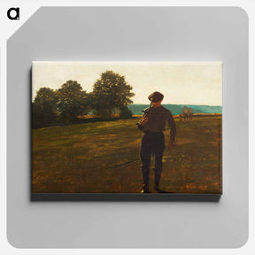 アートパネル-Man with a Scythe - ウィンスロー ホーマー Canvas.