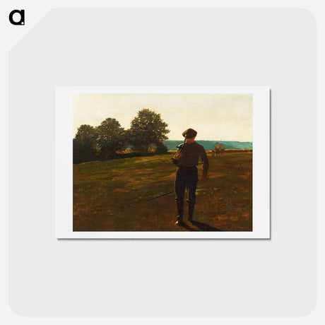 アートポストカード-Man with a Scythe - ウィンスロー ホーマー Postcard.