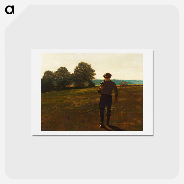 アートポストカード-Man with a Scythe - ウィンスロー ホーマー Postcard.