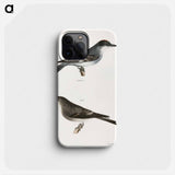 The Kingbird (Tyrannus intrepidus) 73. The Olive-sided Kingbird (Tyrannus cooperi) - ニューヨークの動物学 Phone Case.