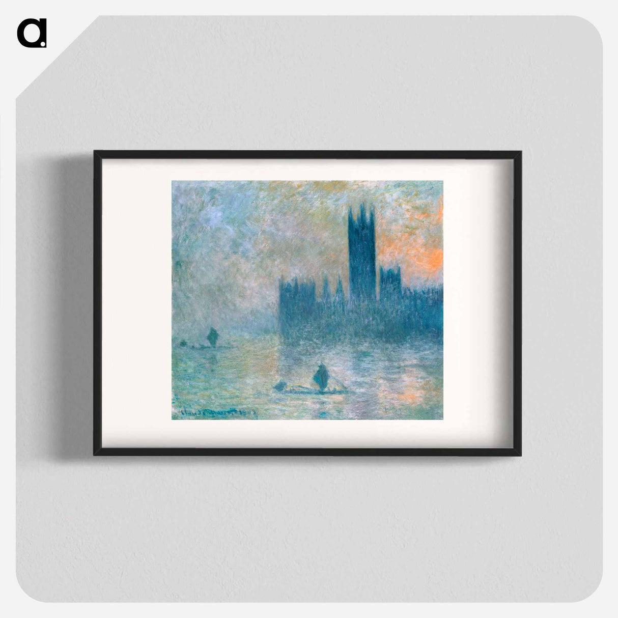 The Houses of Parliament (Effect of Fog) - クロード モネ Poster.