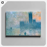 The Houses of Parliament (Effect of Fog) - クロード モネ Canvas.