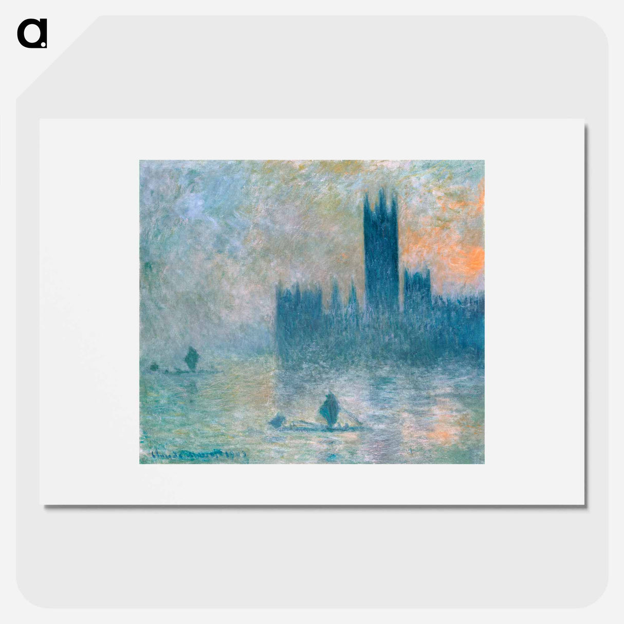 The Houses of Parliament (Effect of Fog) - クロード モネ Poster.