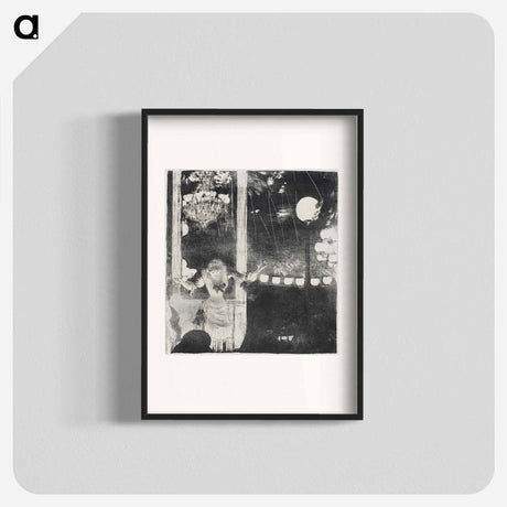 アートポスター-Mlle Bécat at the Café des Ambassadeurs - エドガー ドガ Poster.