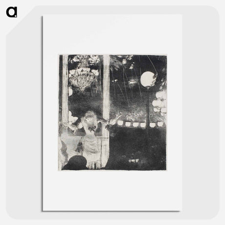 アートポスター-Mlle Bécat at the Café des Ambassadeurs - エドガー ドガ Poster.