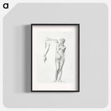 Standing Female Nude and Sketches of Arms - エドワード バーン ジョーンズ Poster.
