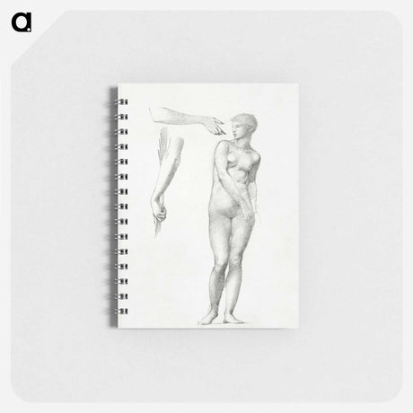 アートメモ帳-Standing Female Nude and Sketches of Arms - エドワード バーン ジョーンズ Memo.