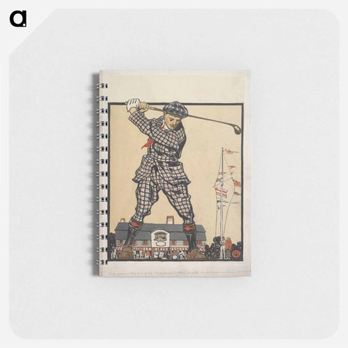 Man swinging golf club - Edward Penfield Memo.