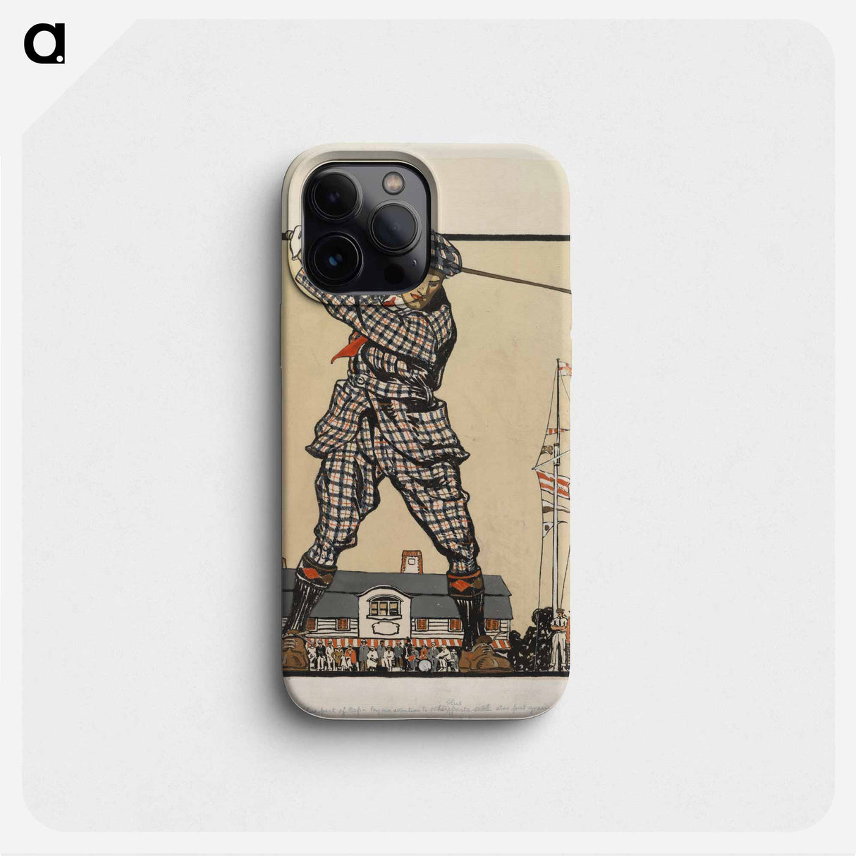 Man swinging golf club - Edward Penfield Phone Case.