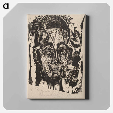 アートパネル-Head of Dr. Robert Binswanger - エルンスト ルートヴィヒ キルヒナー Canvas.