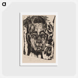アートポストカード-Head of Dr. Robert Binswanger - エルンスト ルートヴィヒ キルヒナー Postcard.