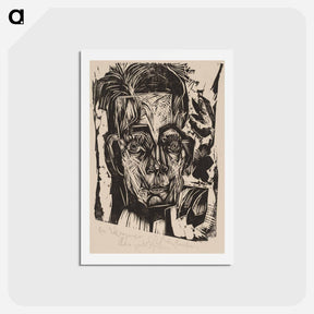 アートポストカード-Head of Dr. Robert Binswanger - エルンスト ルートヴィヒ キルヒナー Postcard.