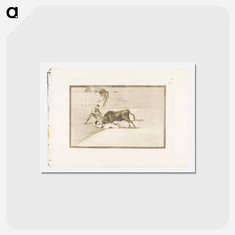 アートポストカード-The Unlucky Death of Pepe Illo in the Ring at Madrid - フランシスコ デ ゴヤ Postcard.