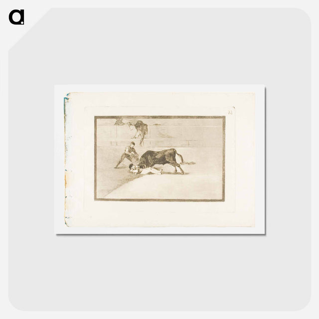 アートポストカード-The Unlucky Death of Pepe Illo in the Ring at Madrid - フランシスコ デ ゴヤ Postcard.