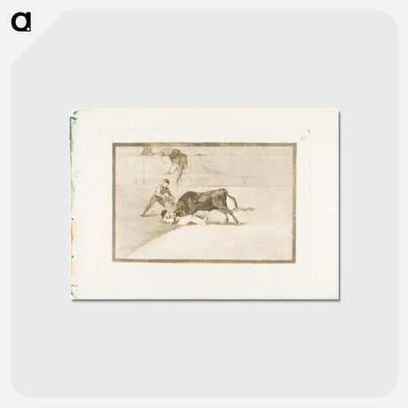 アートポストカード-The Unlucky Death of Pepe Illo in the Ring at Madrid - フランシスコ デ ゴヤ Postcard.
