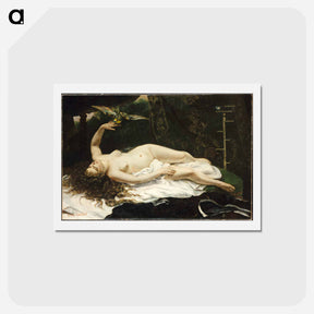 アートポストカード-Woman with a Parrot - ギュスターヴ クールベ Postcard.