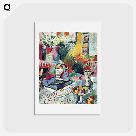 アートポストカード-Interior with a Girl Reading - アンリ マティス Postcard.