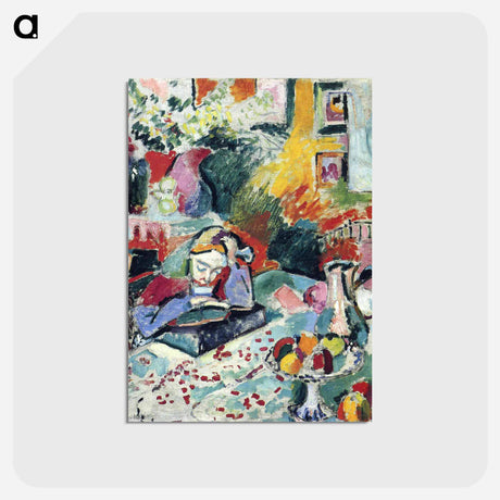 アートポストカード-Interior with a Girl Reading - アンリ マティス Postcard.