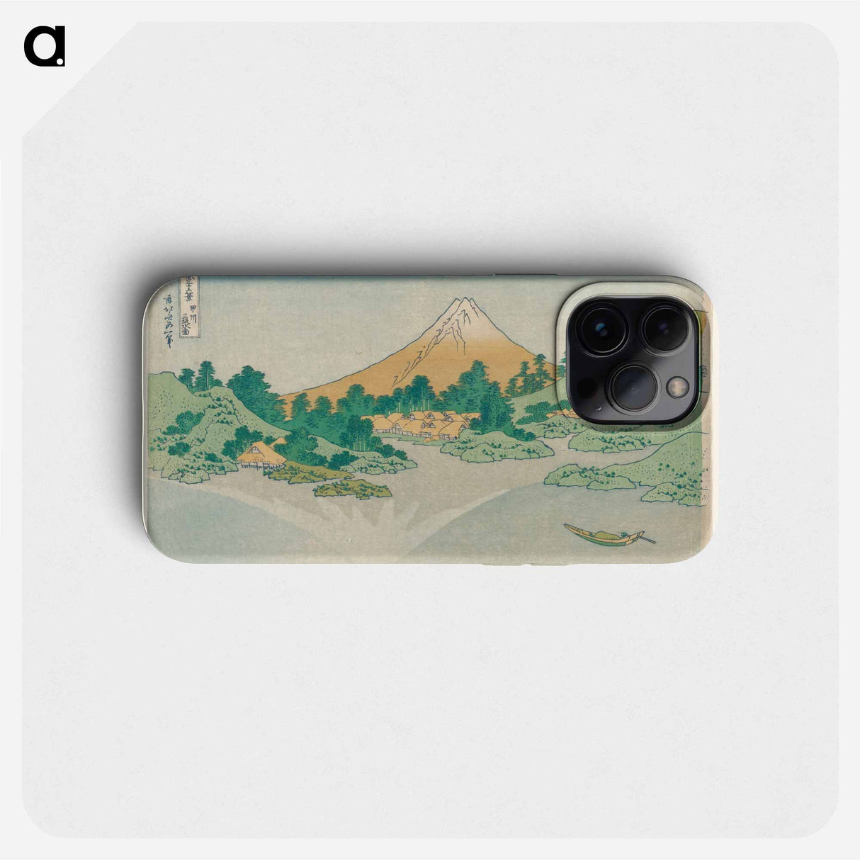 Reflection in Lake Misaka, Kai Province - Katsushika Hokusai Phone Case.