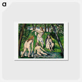 アートポストカード-Four Bathers - ポール セザンヌ Postcard.
