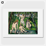 Four Bathers - Paul Cezanne Poster.